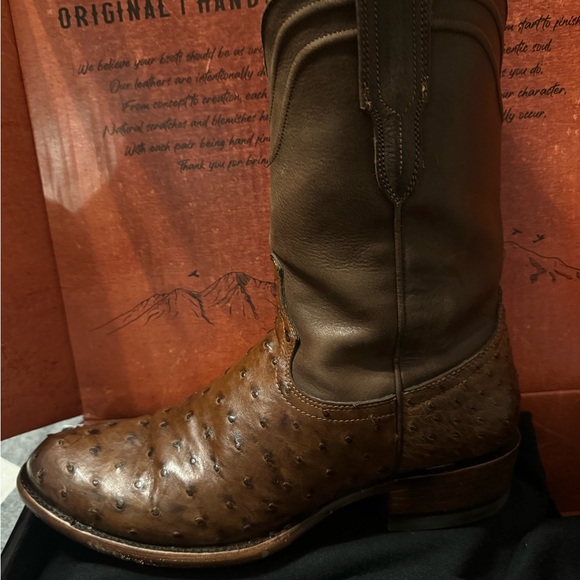 Authentic ostrich cowboy boots - Picture 3 of 7